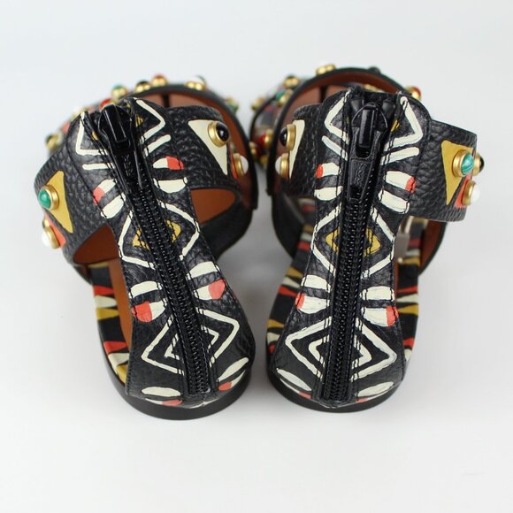 NEW VALENTINO Runway Tribal Stud Sandals | Boho Flat Sandals for Summer - Picture 9 of 16